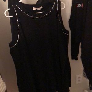 MK Black/rhinestone sweater 3X